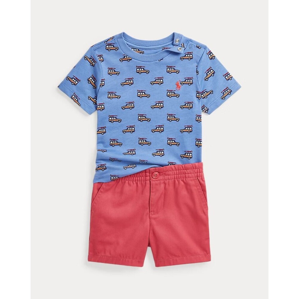 NWT Ralph Lauren BABY BOYS  2 pc  shorts SET  T shirt + shorts